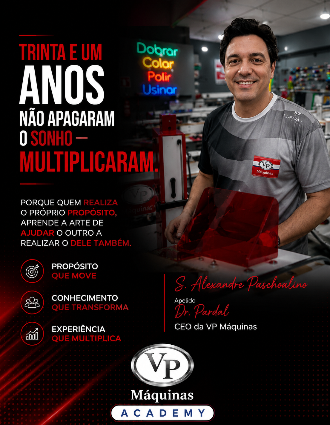 S. Alexandre Paschoalino, o Dr. Pardal, CEO da VP Máquinas